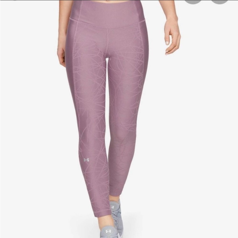 Under Armour heat gear purple compression leggings